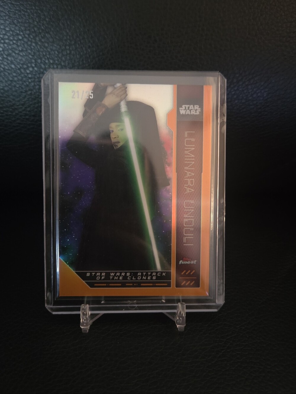 2023 Topps Finest Star Wars Luminara Unduli Orange Parallel Refractor #21/25